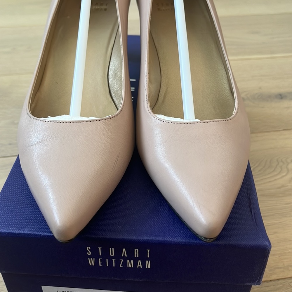 Stuart Weitzman Pump Block 75 In Color Adobe Napp… - image 2